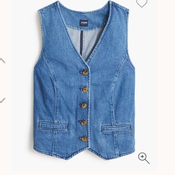 J Crew Denim Vest - Picture 1 of 3